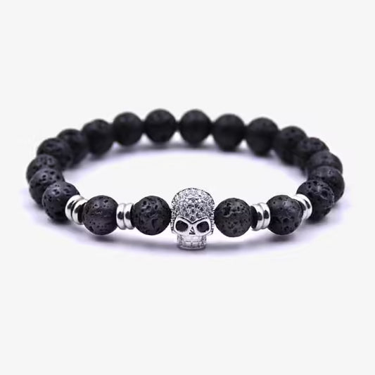 Bracelet de perles squelette en zircon (EGBT113)