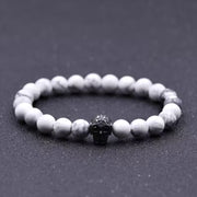 Bracelet de perles en zircon en forme de crâne (EGBT041)