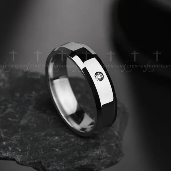 Bague unisexe en zircon (EGR048)