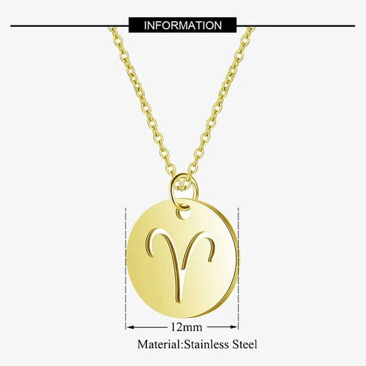 zodiac pendant stainless steel unisex necklace egn049 gallery img 10 jpg