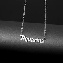 Collier unisexe en acier inoxydable avec pendentif signe du zodiaque (EGN084)