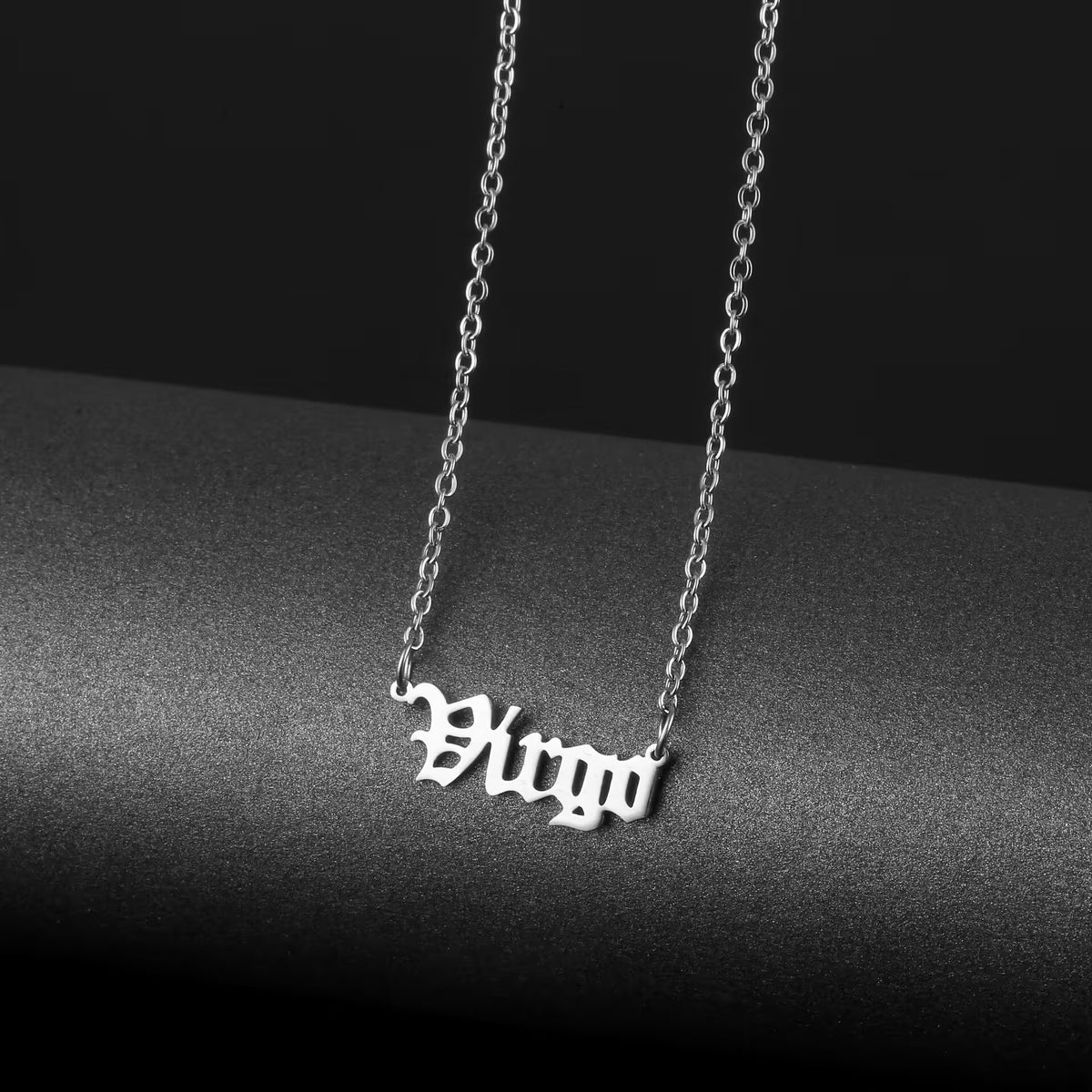 Collier unisexe en acier inoxydable avec pendentif signe du zodiaque (EGN084)