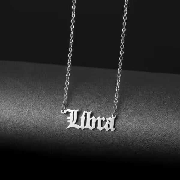 Collier unisexe en acier inoxydable avec pendentif signe du zodiaque (EGN084)