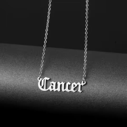Collier unisexe en acier inoxydable avec pendentif signe du zodiaque (EGN084)