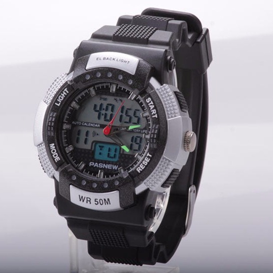 New 2020 Pasnew Top Brand Watches Men Sports Watches Fashion Dual Display  Quartz Wristwatches Red reloj hombre Relogio Masculino