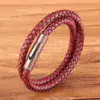 bronze buckle double layer leather bracelet egbt320 gallery img 2