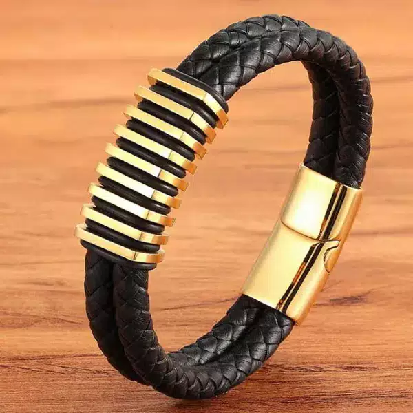 Building Shape Men Leather Bracelet (EGBT116)