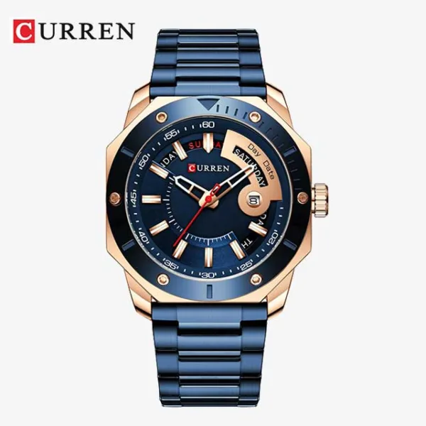 CURREN Square Dial Men Stainless Steel Watch (CU8344)
