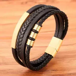 Hand-woven Multi-layer Combination Leather Men Bracelet (EGBT382)