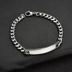Mirror Stainless Steel Unisex Bracelet (EGBT335)