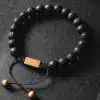 natural lava stone bead adjustable bracelet egbt249 gallery img 1