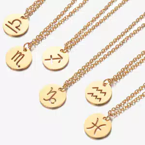 zodiac pendant stainless steel unisex necklace egn049 featured img