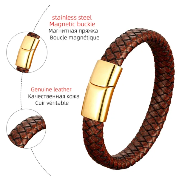 8 Colors Classic Leather Men Bracelet (EGBT059)