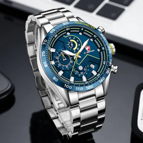 cheetah chronograph stainless steel men watch ch1614 featured img