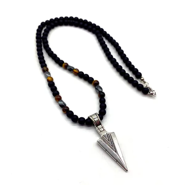 Classic Arrow Pendant Beads Necklace (EGN082)