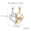 couple 2 pcs broken half heart pendant necklace egn066 gallery img 7