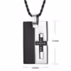 cross rectangular tag high quality men stainless steel necklace egn108 gallery img 2 jpg