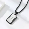 four zircon dots double layer tag pendant necklace egn107 gallery img 4