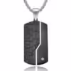 half crocodile pattern one zircon dot pendant silver chain necklace egn105 gallery img 2 jpg