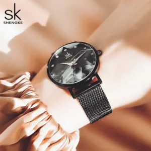 SK Mesh Stainless Steel Women Watch (K0157)