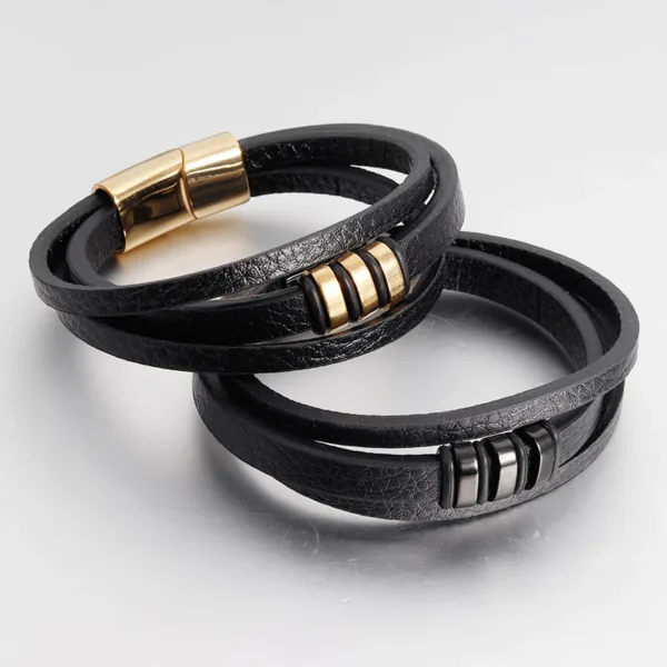 Vintage Multi-Layer Leather Bracelet For Men (EGBT073)