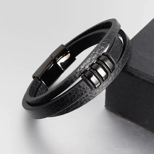 Vintage Multi-Layer Leather Bracelet For Men (EGBT073)