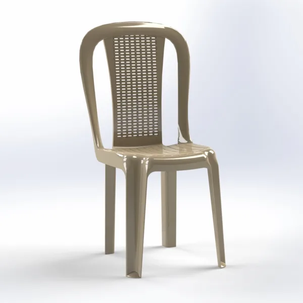 Amira 2 Plastic Armless Chair, Rattan Back, Modern and Elegant Chair Shines Indoor and Outdoor