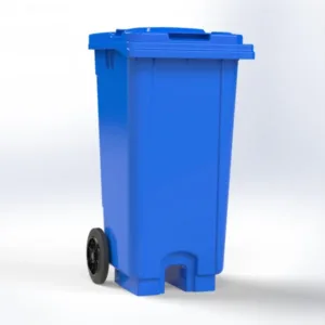 Bali Wheelie Bin Without Pedal 120L,Wheeled Trash, Heavy Duty, With Cover, Outdoor Use, Perfect for Sorting and Recycling