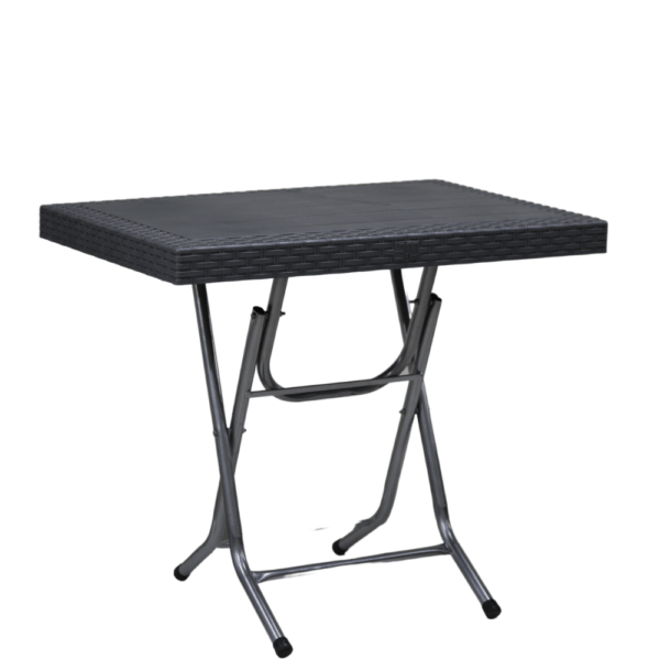 Complex Plastic Rectangular Foldable Table All-Weather Elegant and Modern Outdoor and Indoor Furniture