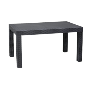Complex Plastic Rectangular Rattan Coffee Table All-Weather Elegant and Modern Outdoor and Indoor Furniture