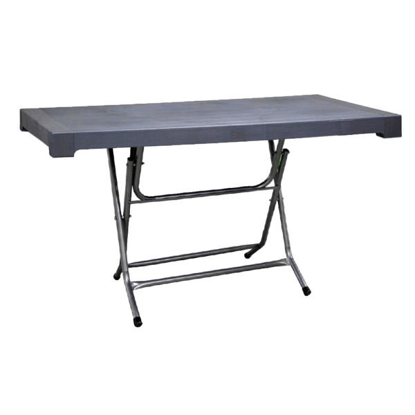 Milano Plastic Rectangular Foldable Table With Steel Legs All-Weather Elegant and Modern Outdoor and Indoor Furniture