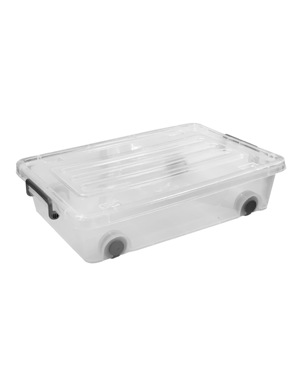 Pratik Storage Box 18L, Organizing Container with Durable Lid, Stackable Containers with Durable Latching Clear Lids, Visible Organization