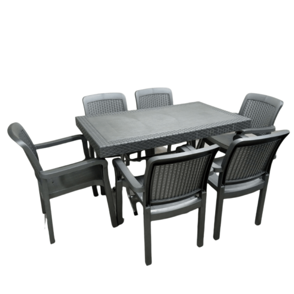 Uno Set, Elegant and Cozy Family Gathering Set, Suitable Indoor Outdoor, Set includes 6 Chairs and Table, Mix& Match, Choose Foldable or Fixed Legs