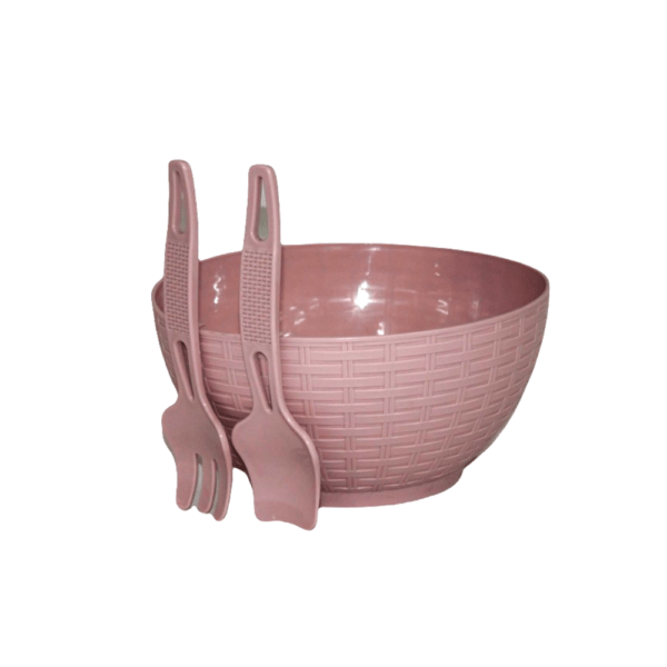 Salad Bowl With Spoon And Fork|