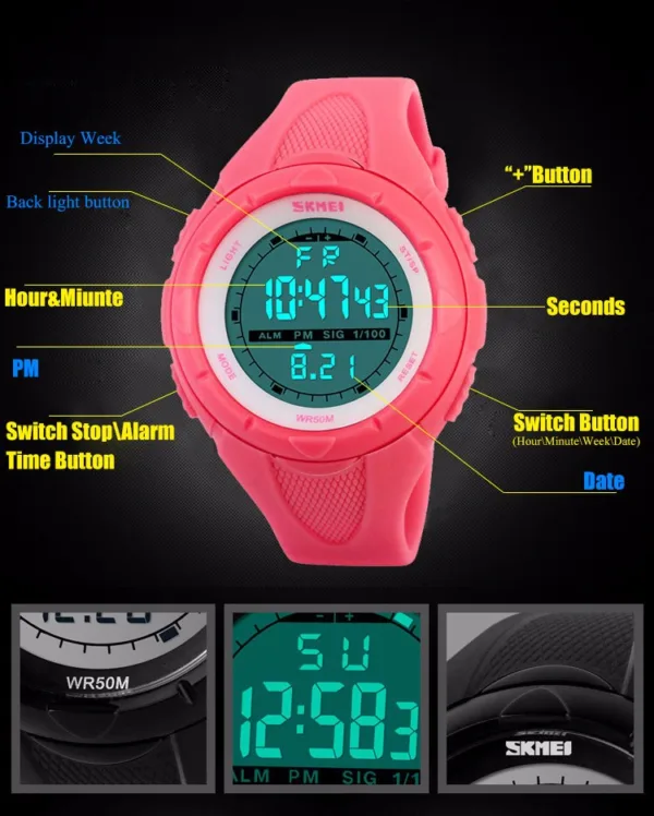 SKMEI Kids Digital Silicone Strap Watch (1074)