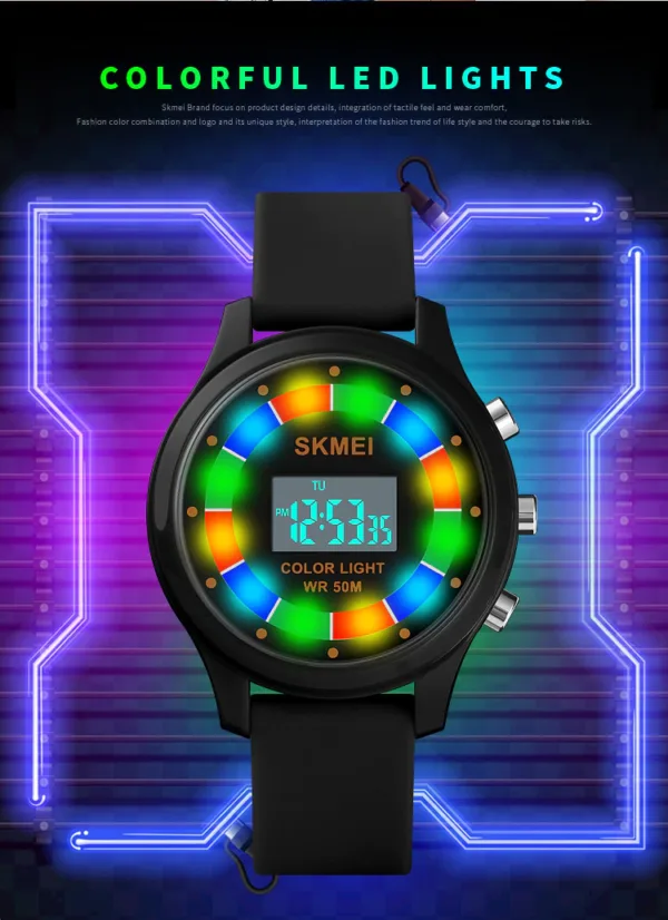 SKMEI Kids Digital Silicone Strap Watch (1596)