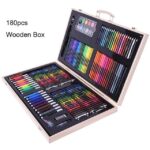 180 Pcs Wooden Box Coloring And Painting Set