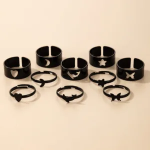 different shapes adjustable black ring egr003 featured img