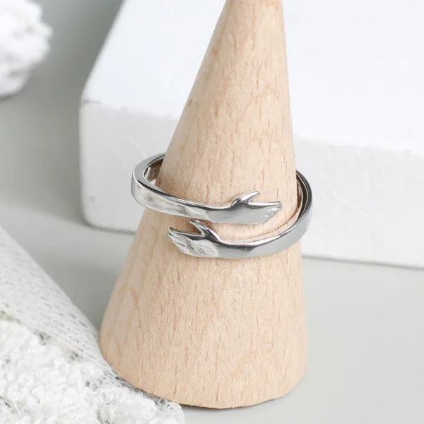 hug shaped adjustable unisex ring egr001 gallery img 4