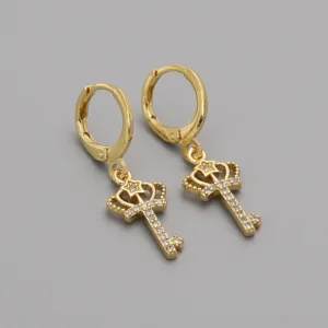 key x crown zircon earrings featured img