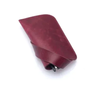 westpolo lonex genuine leather glasses case – claret red gallery img 1