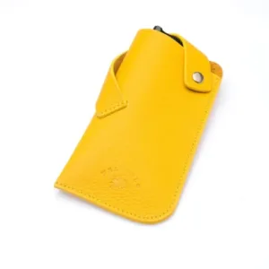 westpolo lonex genuine leather glasses case – yellow gallery img 1