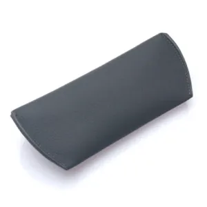 westpolo sunset genuine leather magnet glasses case – gray gallery img 1