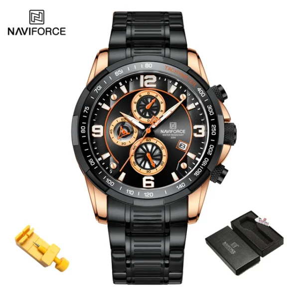 NAVIFORCE New Men s Luxury Watch Top Brand Quartz Chronograph Dial Stainless Steel Watch 3Bar Water.jpg 640x640 3