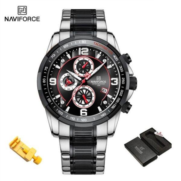 NAVIFORCE New Men s Luxury Watch Top Brand Quartz Chronograph Dial Stainless Steel Watch 3Bar Water.jpg 640x640