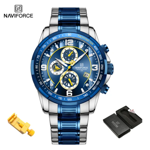 NAVIFORCE New Men s Luxury Watch Top Brand Quartz Chronograph Dial Stainless Steel Watch 3Bar Water.jpg 640x640