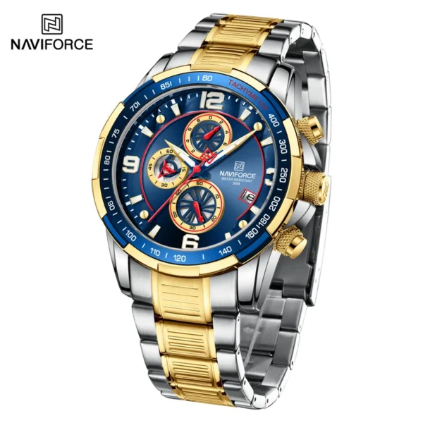 NAVIFORCE New Men s Luxury Watch Top Brand Quartz Chronograph Dial Stainless Steel Watch 3Bar Water.jpg Q90.jpg  1