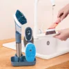 Cleaning Brush Set With Removable Brush Sponge Dispenser