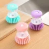 Multifunctional Push-button Plastic Cleaning Brush for kitchen