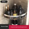 Bathroom Shelves No drill Wall Mount Corner Shelf Shower Storage Rack Holder for WC Shampoo Organizer 5